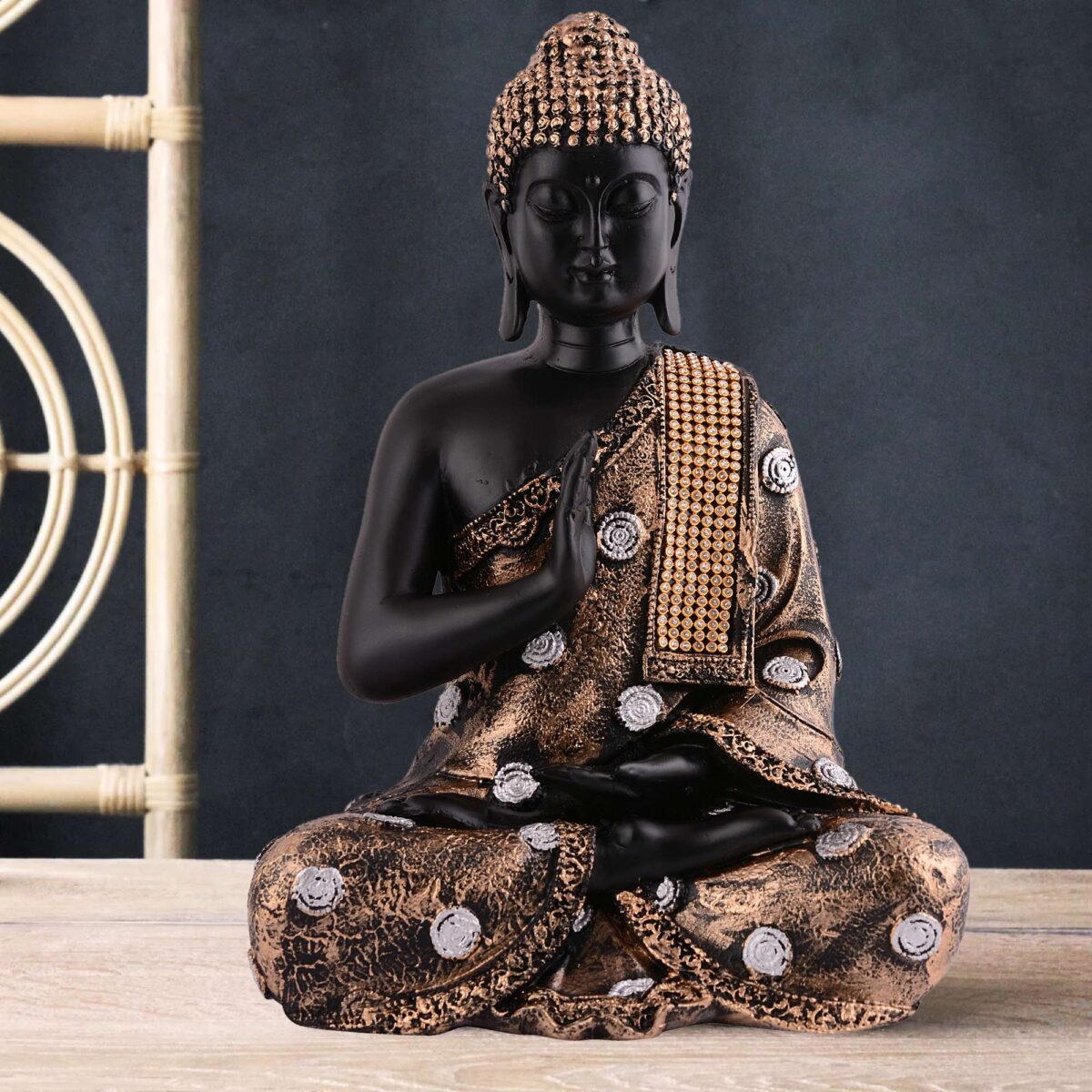 Buddha Idol Statue Showpiece Gift Gifting Item Polystone Home Decor Decoration - Image 2