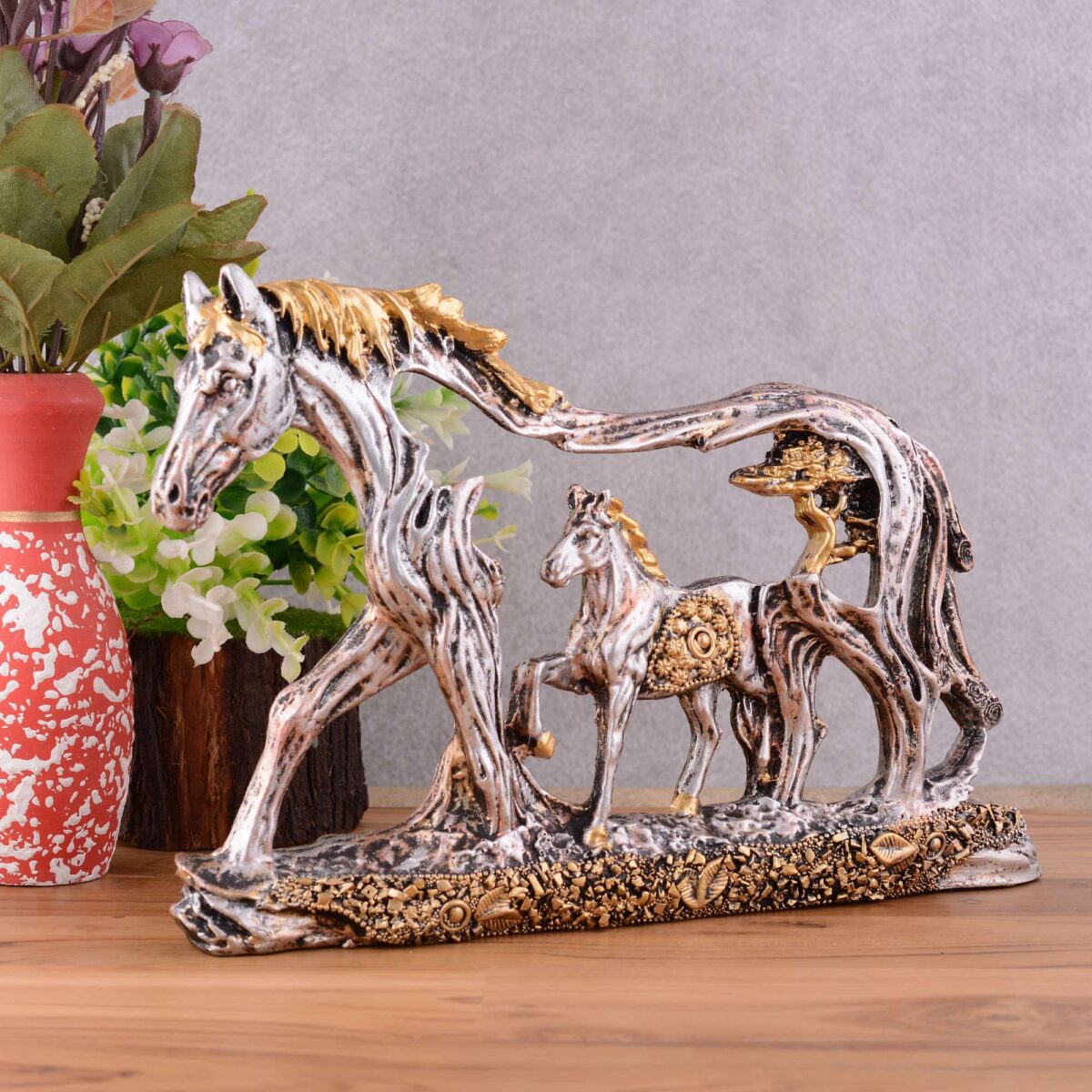 Modern Standing Horse Statue Art Sculpture Home Tabletop Decorations Artwork