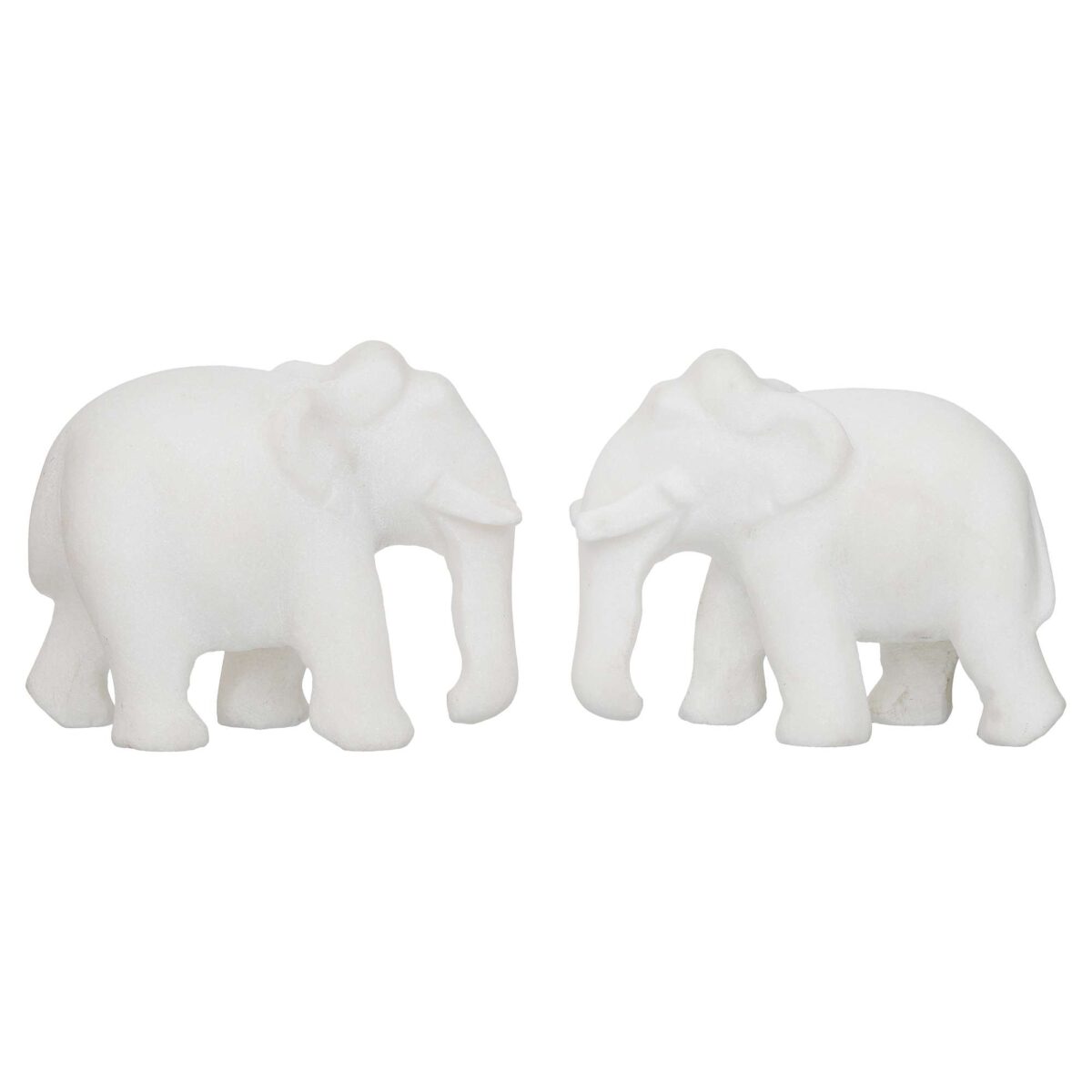 White Marble Elephant Showpieces Home Decor for Living Room, Table, Shelf for Vastu, Feng Shui, Office Decor, Gifting - Image 3