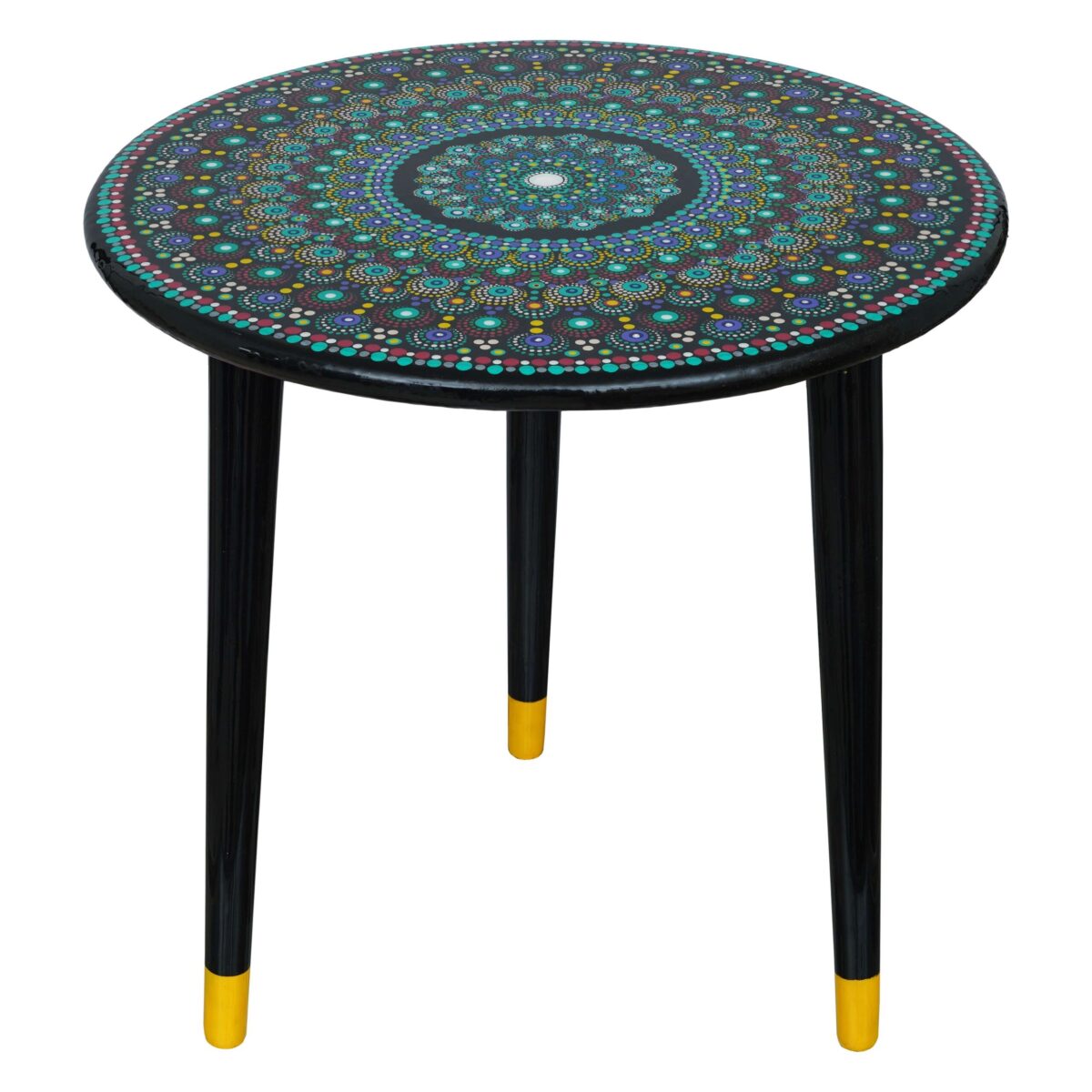 Wooden Round Side Table | Epoxy End Table | Coffee Table | Mid Century Modern Resine | Living Room Furnitur - Image 3