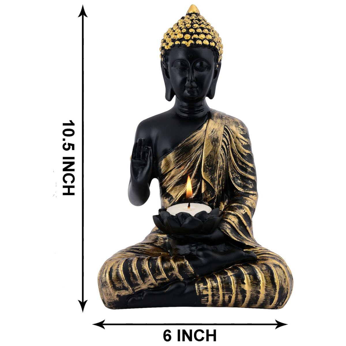 Buddha Idol Statue Showpiece Gift Gifting Item Polystone Home Decor Decoration - Image 4