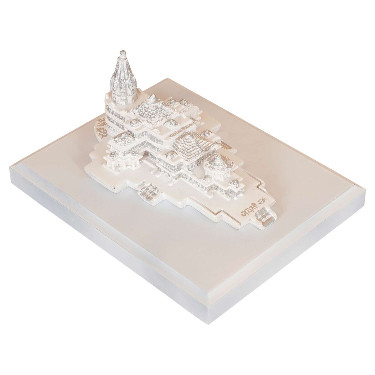 Resin Ram Mandir Ayodhya Model Authentic Design Ideal for Home Temple, Home Decor & Gifts (White) - Image 2