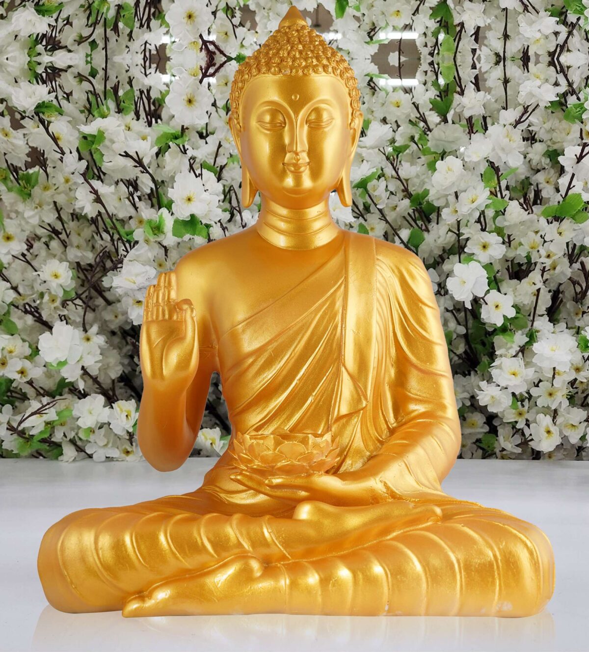 Buddha Idol Statue Showpiece Gift Gifting Item Polystone Home Decor Decoration - Image 2