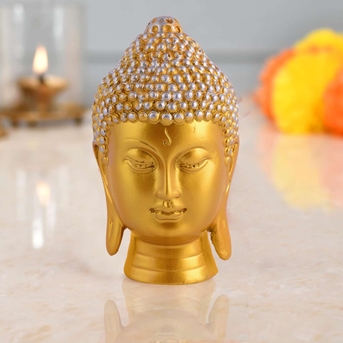 Buddha Idol Statue Showpiece Gift Gifting Item Polystone Home Decor Decoration