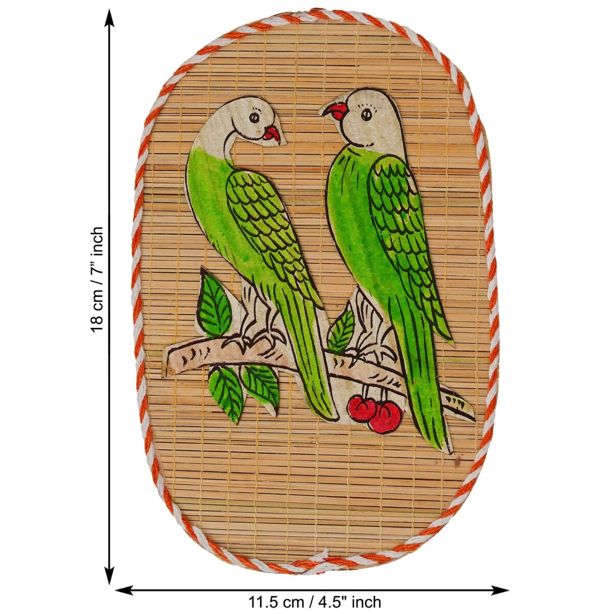 Parrot Couple Bamboo Art For Home Decor | Bamboo Art For Bird's Lovers - Image 4